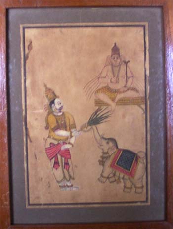 Siva as Siddha makes the Elephant to eat