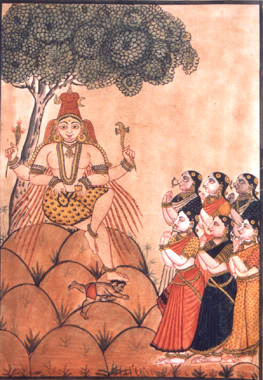 Siva blessing the women