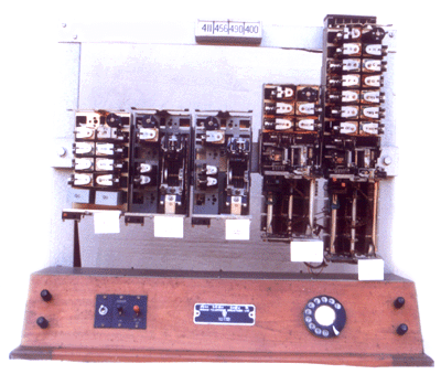 Working model of a Strowger Telephone Exchange