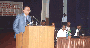 Dr. R. Kannan, I.A.S., delivers the keynote address at the inaugural function on 3rd December, 2003 